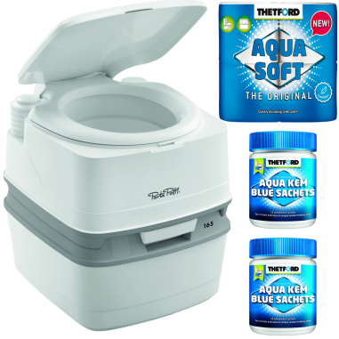 THETFORD PORTA POTTI 165 Toilette portable Camping-car + Aqua soft