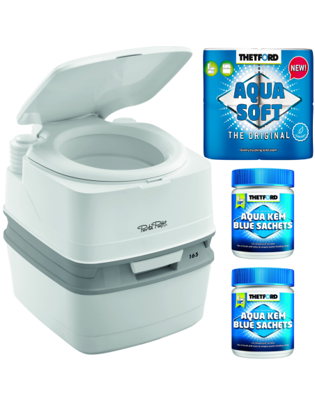 THETFORD PORTA POTTI 165 Toilette portable Camping-car + Aqua soft