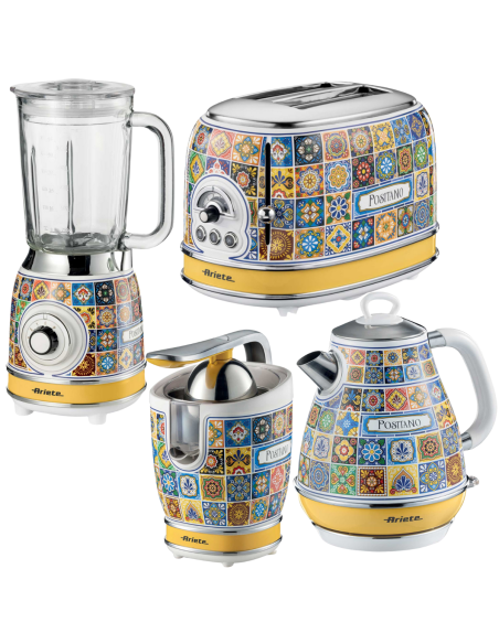 ARIETE Positano Bouilloire + Grille-pain + Presse-agrumes + Blender