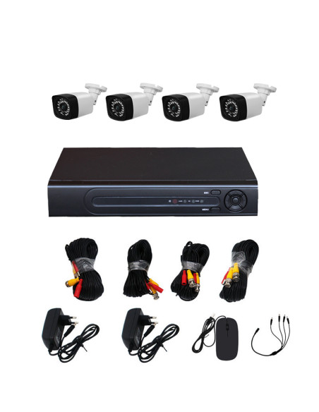 SEMAC Kit Enregistreurs 4 caméras Vidéo surveillance 1TO