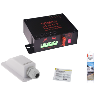 ANTARION Panneau solaire 190W + Régulateur MPPT 15A + Kit de pose