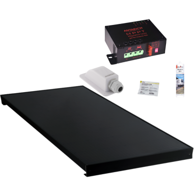 ANTARION Panneau solaire 190W + Régulateur MPPT 15A + Kit de pose