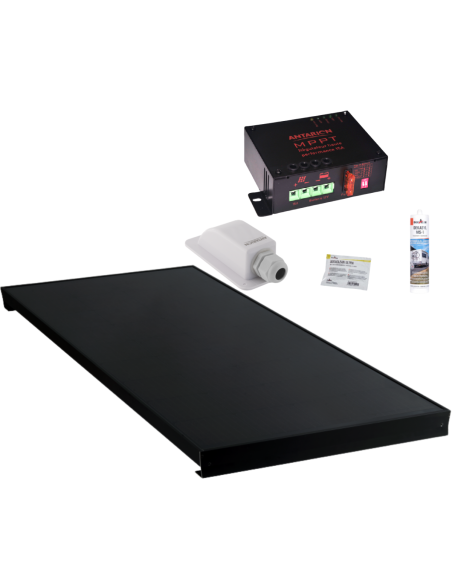 ANTARION Panneau solaire 190W + Régulateur MPPT 15A + Kit de pose