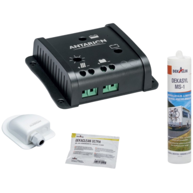 ANTARION Panneau solaire 120W + Régulateur PWM 10A + Kit de pose