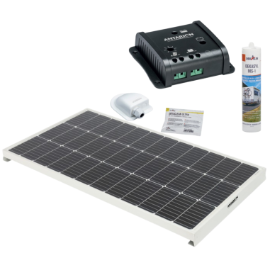 ANTARION Panneau solaire 120W + Régulateur PWM 10A + Kit de pose