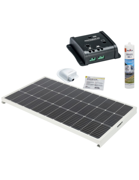 ANTARION Panneau solaire 120W + Régulateur PWM 10A + Kit de pose