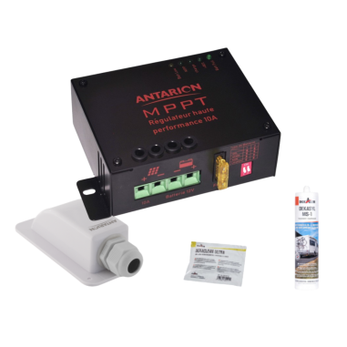ANTARION Panneau solaire 120W + Régulateur MPPT 10A + Kit de pose