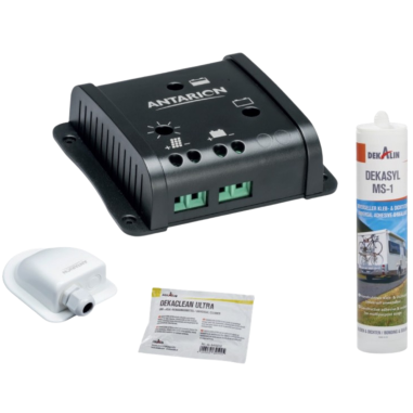 ANTARION Panneau solaire 160W + Régulateur PWM 10A + Kit de pose