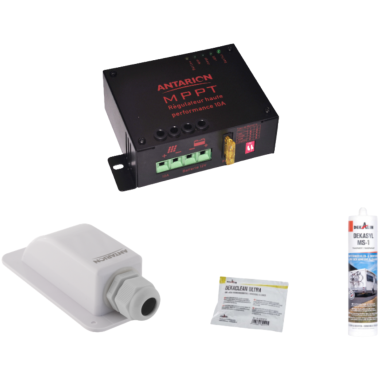 ANTARION Panneau solaire 130W + Régulateur MPPT 10A + Kit de pose