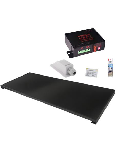 ANTARION Panneau solaire 220W + Régulateur MPPT 20A + Kit de pose