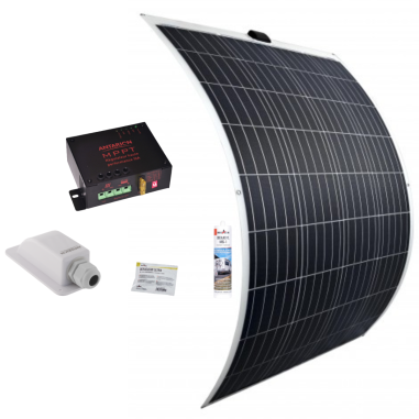 ANTARION Panneau Souple 135W + Régulateur MPPT 10A + Kit de pose