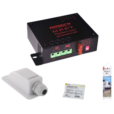ANTARION Panneau solaire 170W + Régulateur MPPT 20A + Kit de pose