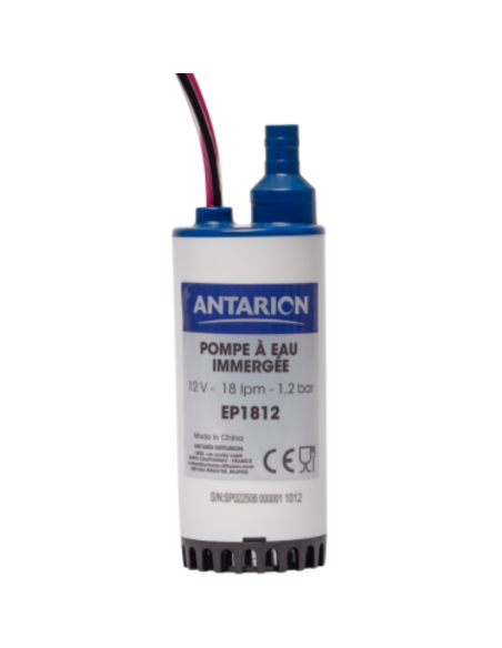 ANTARION Pompe immergée 18 L/min (1.2 bar) avec valve anti-retour