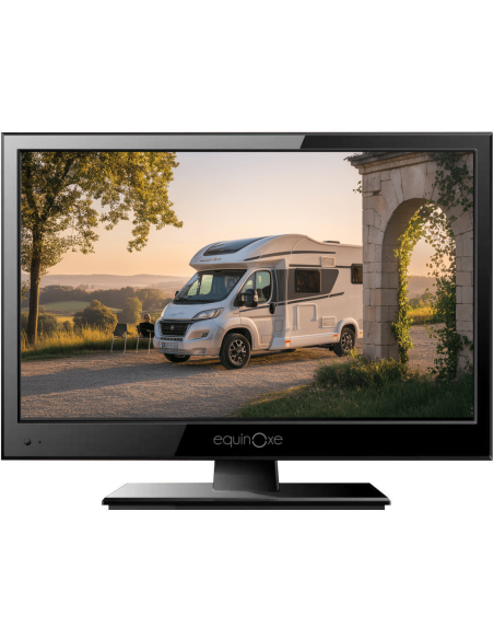 Téléviseur 12V LED HD 15,6" DVB T2/S2 ultra compact + DVD EQUINOXE