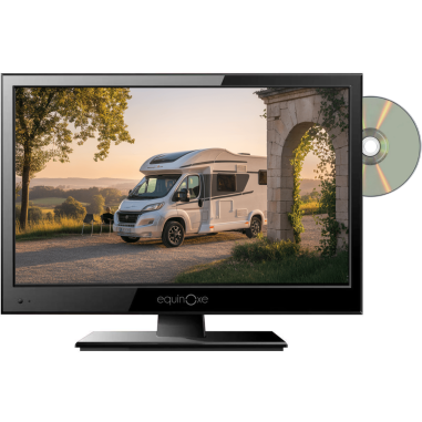 Téléviseur 12V LED HD 15,6" DVB T2/S2 ultra compact + DVD EQUINOXE