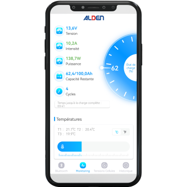 Batterie Lithium ALDEN 150Ah Bluetooth avec chauffage intégré