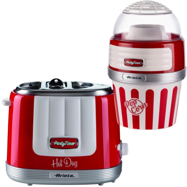 PACK ARIETE PARTY TIME Machine à Pop-Corn + Machine à Hot Dog