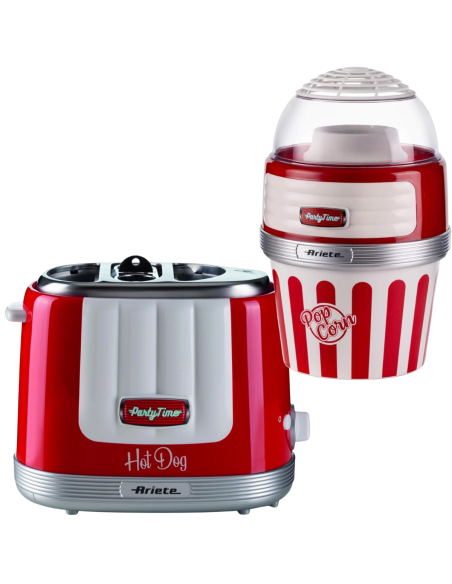 PACK ARIETE PARTY TIME Machine à Pop-Corn + Machine à Hot Dog