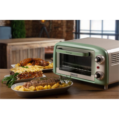 PACK ARIETE Rétro Mini-Four Vert 10L 800W  + Grille-pain 2 fentes 810W