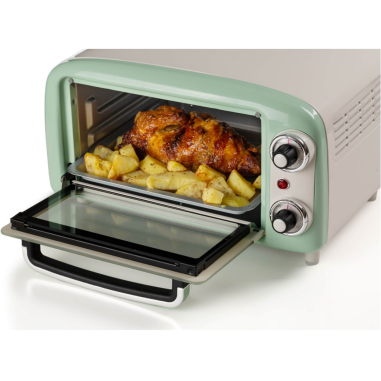 PACK ARIETE Rétro Mini-Four Vert 10L 800W  + Grille-pain 2 fentes 810W