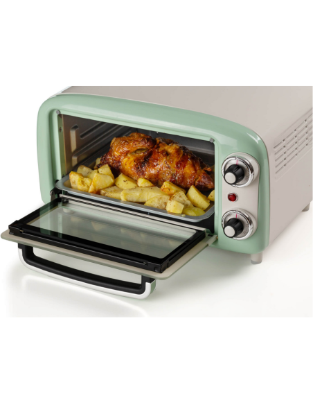 PACK ARIETE Rétro Mini-Four Vert 10L 800W  + Grille-pain 2 fentes 810W