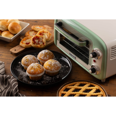 PACK ARIETE Rétro Mini-Four Vert 10L 800W  + Grille-pain 2 fentes 810W