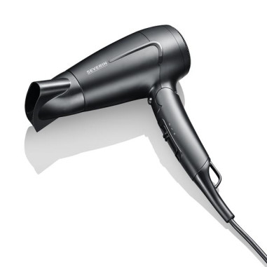 SÈCHE CHEVEUX DE VOYAGE  NOIR  1600 W  POIGNEE PLIABLE  AVEC DIFFUSEUR