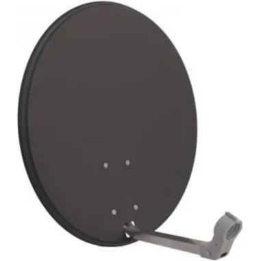 HDSAT Parabole Acier 80 cm Métal Double Bride Anthracite