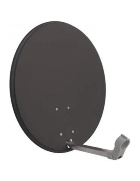 HDSAT Parabole Acier 80 cm Métal Double Bride Anthracite