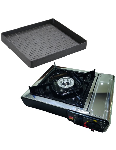 PACK INCASA Réchaud à Gaz Portable + Grill pour réchaud - Camping