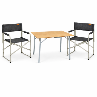 SOPLAIR Table Plateau en Bambou 2 personnes Pliable Camping Car