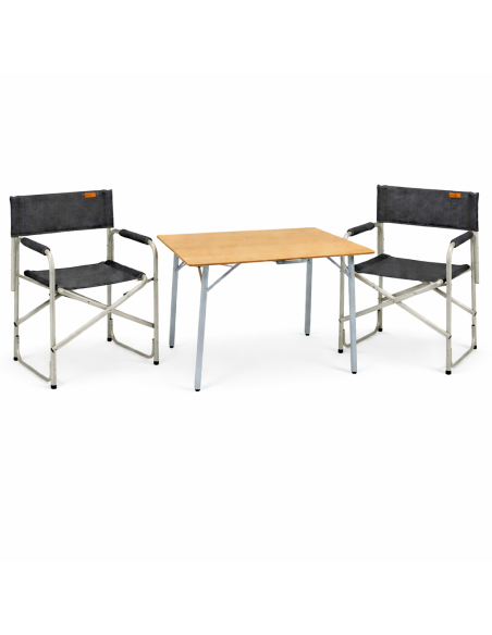SOPLAIR Table Plateau en Bambou 2 personnes Pliable Camping Car