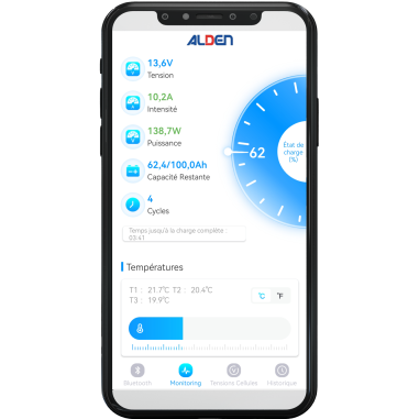 ALDEN Batterie Lithium 310Ah SolarWatt LifePO4 Bluetooth Chauffage Intégré