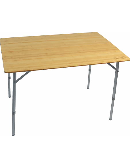 SOPLAIR Table Flex Bamboo 4 lattes pieds rabattables Aluminium 2 personnes