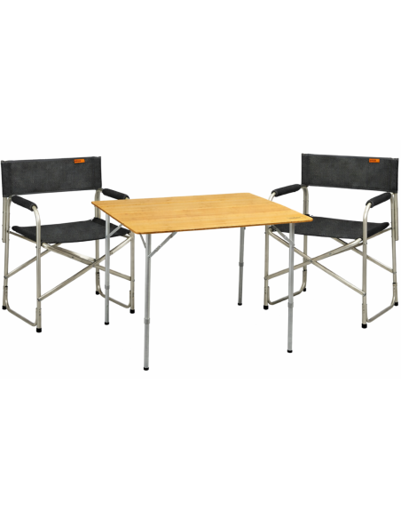 SOPLAIR Table Flex Bamboo 4 lattes pieds rabattables Aluminium