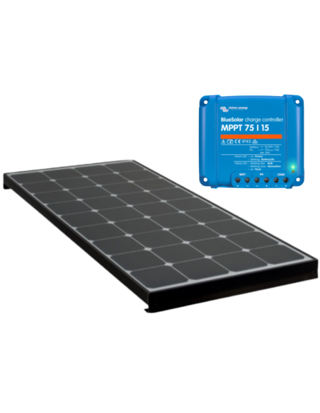 ANTARION Panneau solaire BLACK BOOSTER 170W + VICTRON MPPT 15A