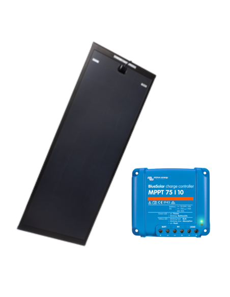ANTARION Panneau solaire AERO BLACK 140W + VICTRON MPPT 10A