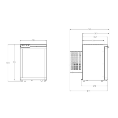 EZA Réfrigérateur à compression BLIZZ-E 40L 12/24V avec freezer