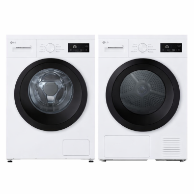 Pack lave-linge LG F94N15WHS 9 kg + sèche-linge RH8N15WH 8 kg