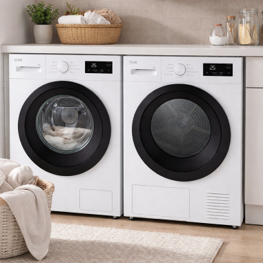 Pack lave-linge LG F94N15WHS 9 kg + sèche-linge RH8N15WH 8 kg