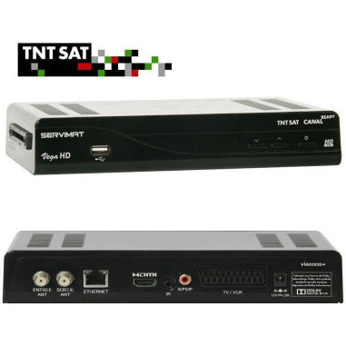 Décodeur satellite VEGA HD TNTSAT USB HDMI 12V Camping Car