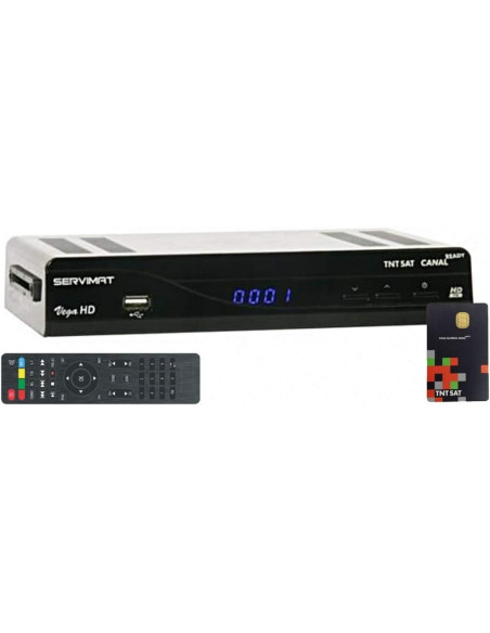 Décodeur satellite VEGA HD TNTSAT USB HDMI 12V Camping Car