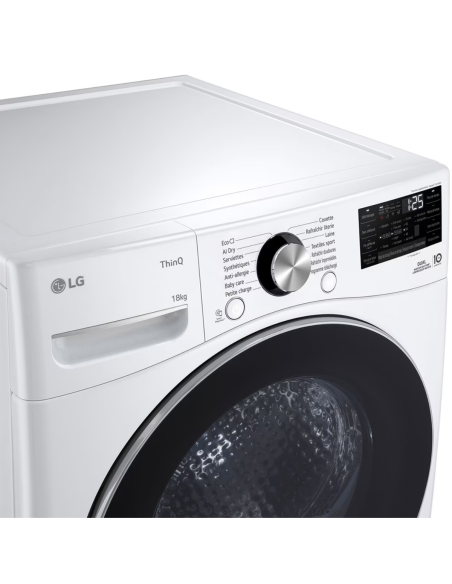 PACK LG Lave-linge Hublot 20kg + Sèche-linge Pompe à Chaleur 18kg