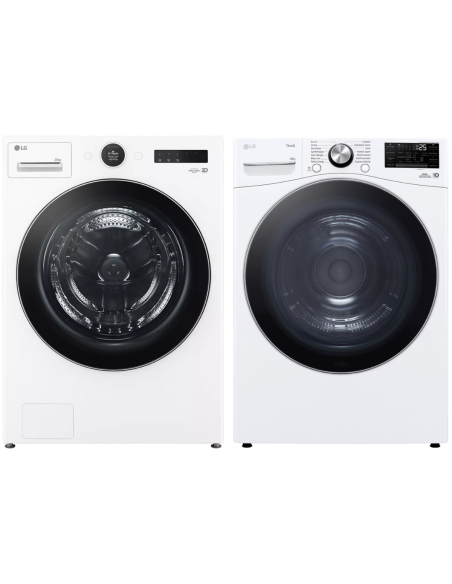 PACK LG Lave-linge Hublot 20kg + Sèche-linge Pompe à Chaleur 18kg