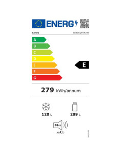 CANDY Réfrigérateur combiné ECN2CQTEX206 2