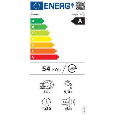 SIEMENS Lave-vaisselle Tout-intégrable SN75EX23CE