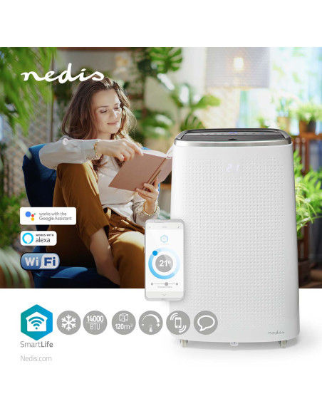 PACK NEDIS 2X Climatisation Wi-Fi 14000 BTU 41m² Déshumidification Android/IOS
