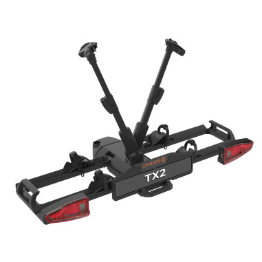 Pack SPINDER Porte-vélos plateforme 2 vélos + Bâche pour porte-vélo pour 2-3 vélos + Panneau de signalisation réfléchissant