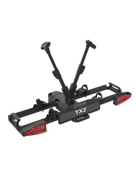 Pack SPINDER Porte-vélos plateforme 2 vélos + Bâche pour porte-vélo pour 2-3 vélos + Panneau de signalisation réfléchissant