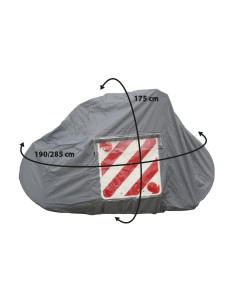 Pack SPINDER Porte-vélos plateforme 2 vélos + Bâche pour porte-vélo pour 2-3 vélos + Panneau de signalisation réfléchissant 2